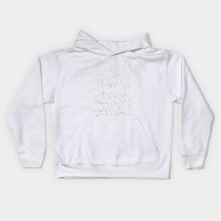 Abstract Blocks Grey #3 Kids Hoodie